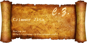 Czimmer Zita névjegykártya